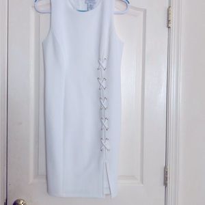 Beauty and sexy white dress.